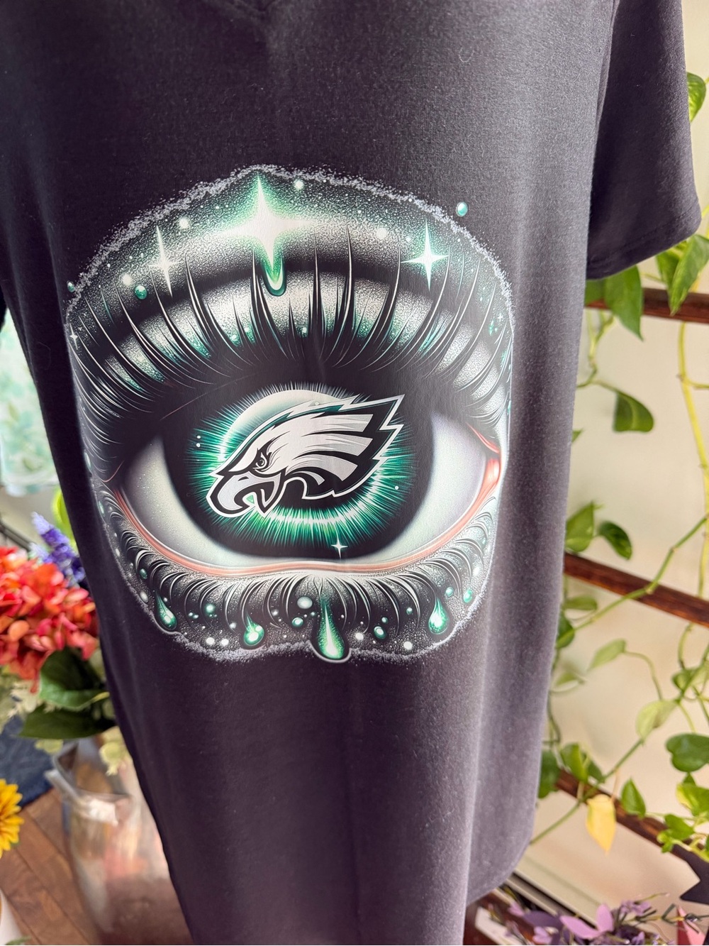 Philadelphia Eagles Black Graphic Eye T-Shirt